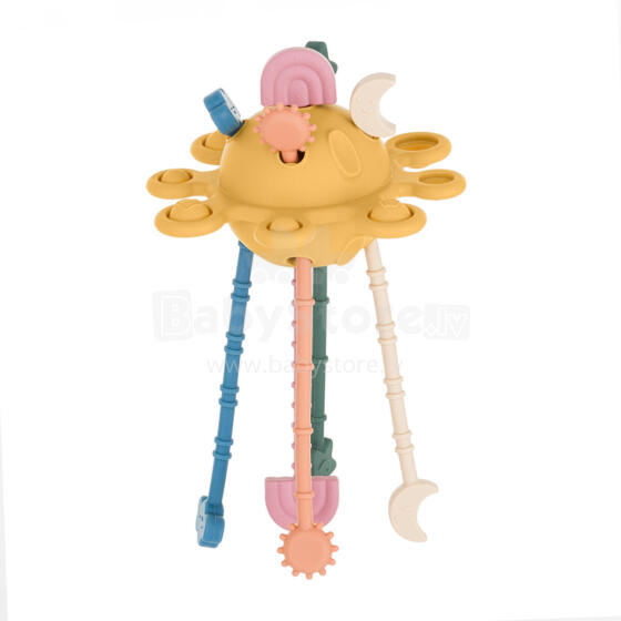 PETITE&MARS 601819 Силиконовая сенсорная игрушка Crazy Planet Интенсивный охра 10 м+