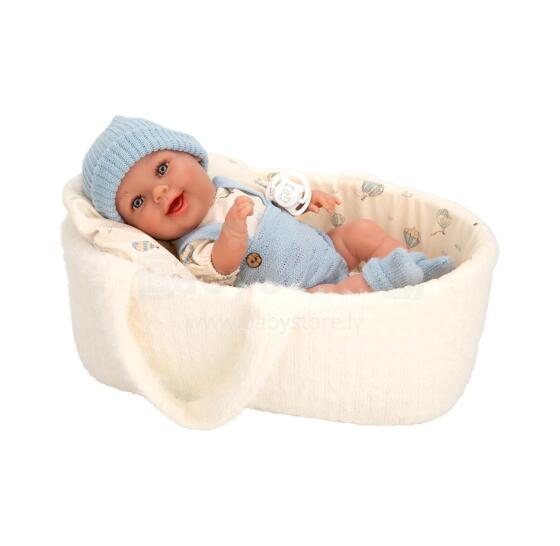 Arias baby doll in a white carrier, boy, 33 cm