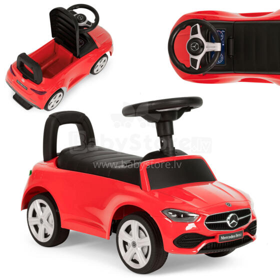 Mercedes C CLASS ride-on car, interactive steering wheel, sounds, red