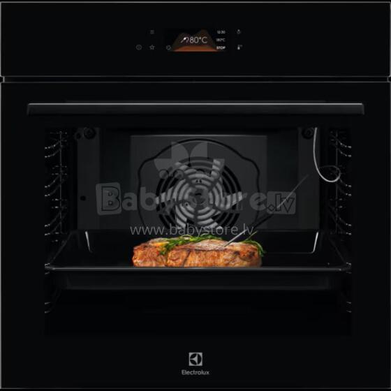 Electrolux cepeškrāsns ar riņķa sildelementu, iebūv., 72l, melna