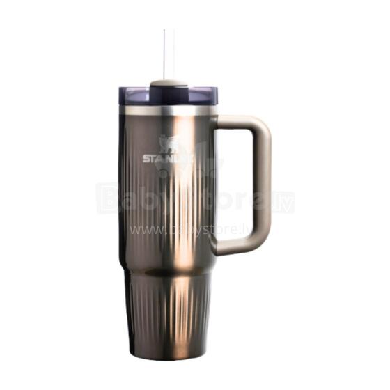 Termokrūze ar salmiņu The Quencher H2.0 Fluted Tumbler 0.89L metāliski brūns