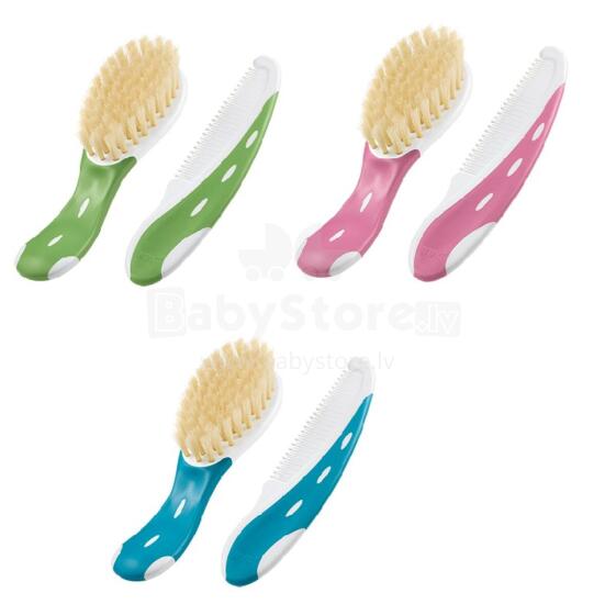 NUK 256236 Suķis + Ķemme zīdaiņiem zila 528784