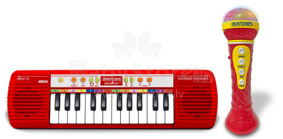 BONTEMPI mini tastatūra un karaoke mikrofons, 602120
