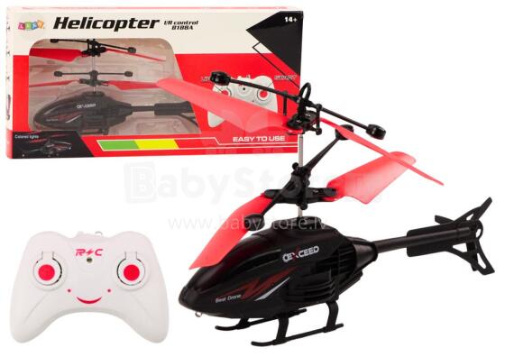 Tālvadības RC helikopters ar giroskopu sarkans