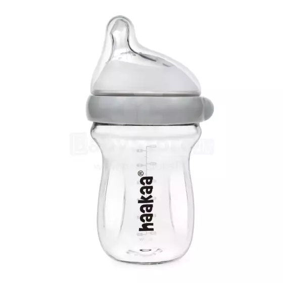 Haakaa Glass Baby Bottle Art.BHK139-G  Anti-koliku stikla bērnu  barošanas pudelīte 180ml