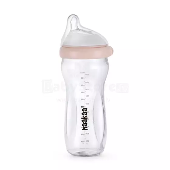 Haakaa Glass Baby Bottle Art.BHK140-P Feeding bottle 300 ml.