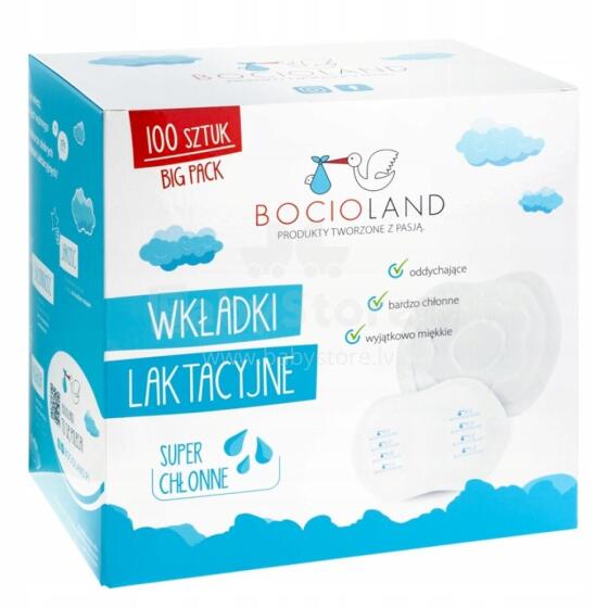 Bocioland Nursing Pads Art.1569  Vienreizējie dienas krūštura ieliktņi (100 gab.)