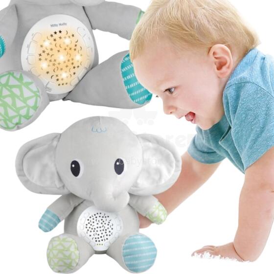 WOOPIE BABY Плюшевый Слон с Проектором и Успокаивающей Музыкой 12 Мелодий