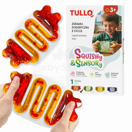 TULLO 706 Сенсорная игрушка с жидким наполнителем оранжевого цвета