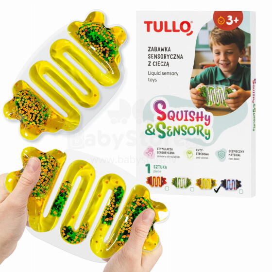 TULLO 708 Сенсорная игрушка с жидким наполнителем желтого цвета