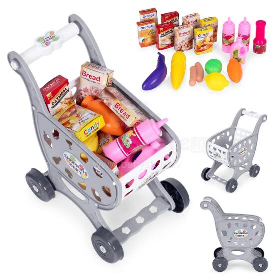EcoToys Shopping Cart Art.988-3 Iepirkuma rati ar produktiem
