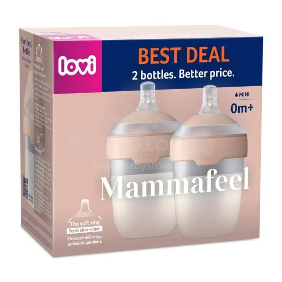 LOVI barošanas pudele MAMMAFEEL, 2x150 ml., 0595