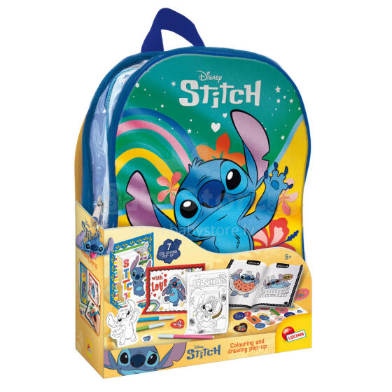 STITCH krāsošanas un zīmēšanas komplekts mugursomā, 110674