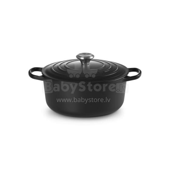 Čuguna katls apaļš &Oslash;34cm / 12L matēti melns 