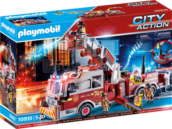 PLAYMOBIL Спасательные машины: пожарная машина с башенной лестницей 70935