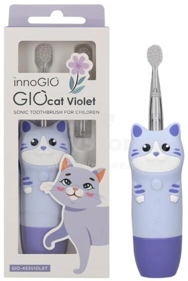 INNOGIO GIO-453VIOLET Sonic zobu birste bērniem GIOcat Purple