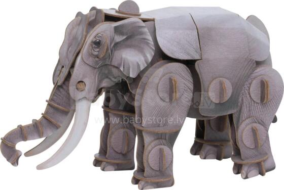 MAKEBUG 3D papīra puzle Āzijas zilonis, MB-D-0018