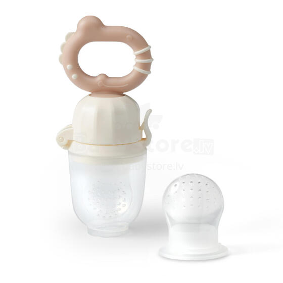 Babyono Twist-out baby food feeder Art.1551/03 Dino Brown силиконовoe cитечко для кормления свежими овощами (Ниблер)