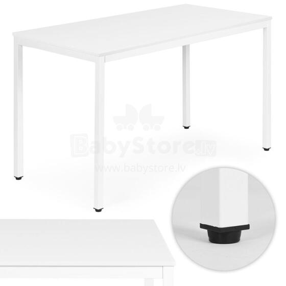 Table for Kitchen Dining Room 4-5 Persons Computer Desk 120x60 cm White ModernHome