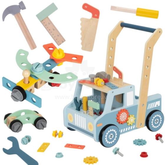 TOOKY TOY Koka Staigājošais Auto Mini Darbnīca STEM