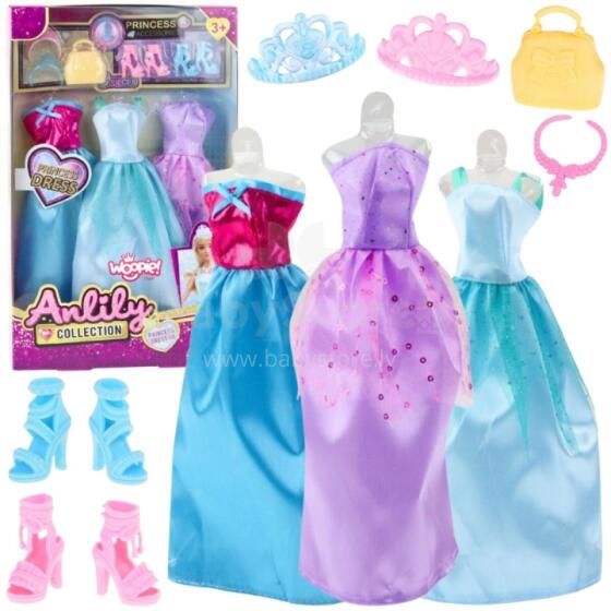 WOOPIE ROYAL Fashion Set for Dolls Dresses Shoes Jewelry Accessories