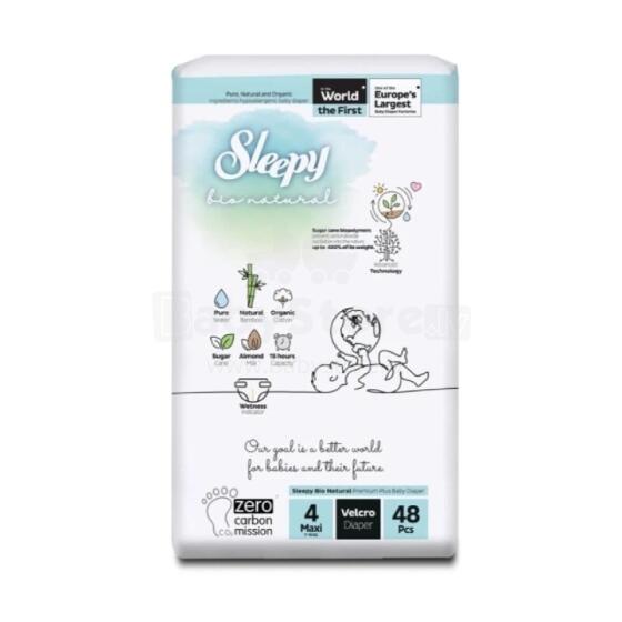 Sleepy Bio Natural Maxi Size 4 Art.268283 autiņbiksītes  7-14 kg 48gab