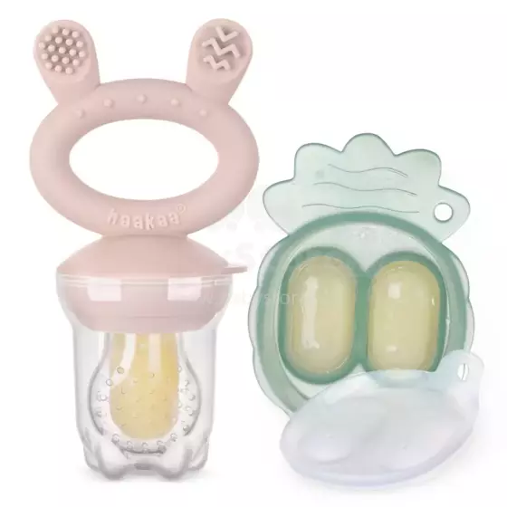 Haakaa Fresh Food Feeder Mini Combo Art.BHK154-BH Blush силиконовoe cитечко для кормления свежими овощами