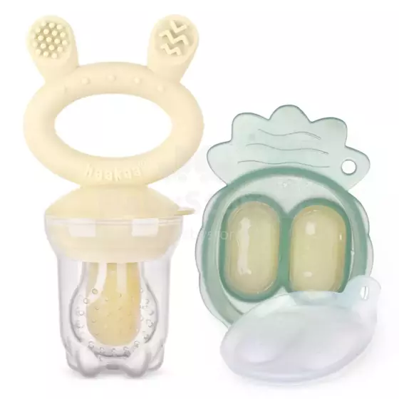 Haakaa Fresh Food Feeder Mini Combo Art.BHK154-OT Oat Silicone strainer for feeding fresh vegetables (Nibbler)