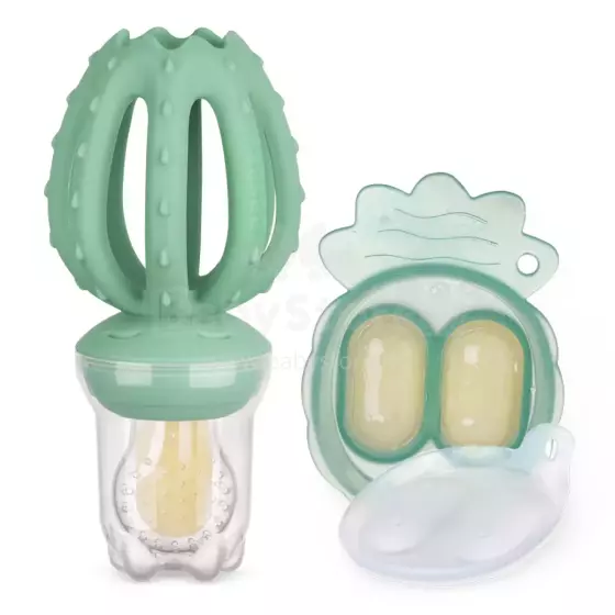 Haakaa Octopus Freeze-N-Feed Mini Combo Art.BHK150-PG Green Silicone strainer for feeding fresh vegetables (Nibbler)