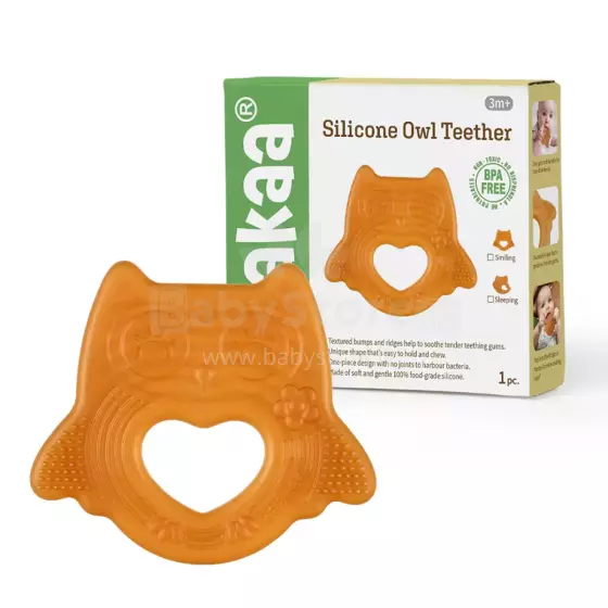 Haakaa Silicone Owl Teether  Art.TPS035  Silicone rattle (100% natural)