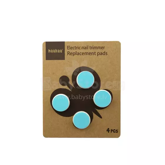 Haakaa Electric Nail Trimmer Replacement Pads  Art.SGE005-B Сменные насадки для детского триммера для ногтей,4 шт (3-6 мес.)