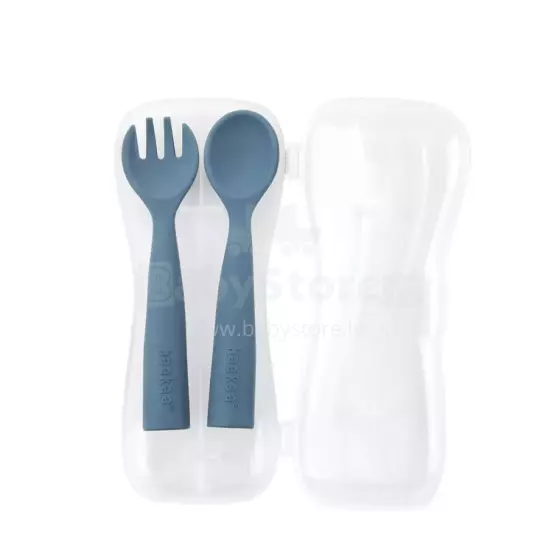 Haakaa Silicone Cutlery Set Art.UTE74-B Bluestone Soft silicone spoon (2 pcs.)