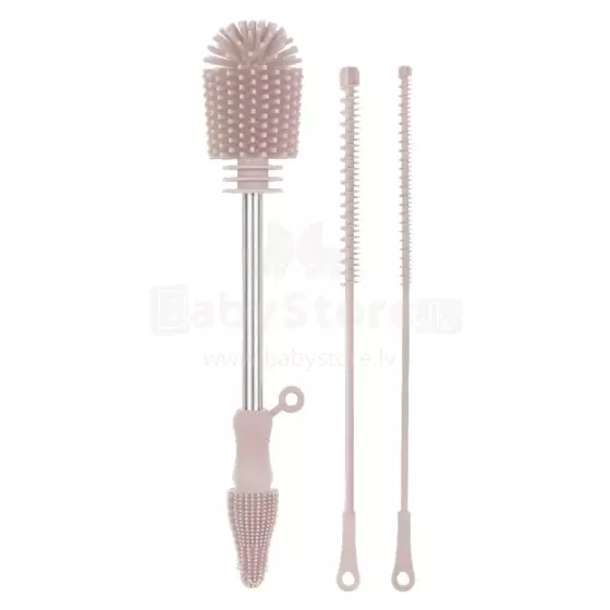 Haakaa Silicone Cleaning Brush Kit Art.BHK127-BH Blush Щетка силиконовая для бутылочек и сосок