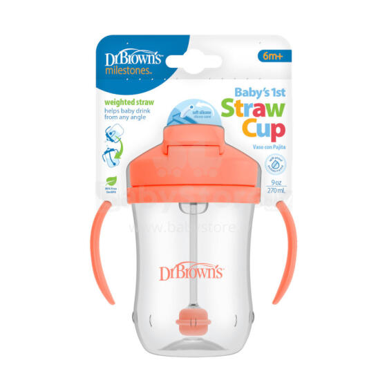 Dr.Brown's TC91103 First Straw Cup 270ml Coral +6m