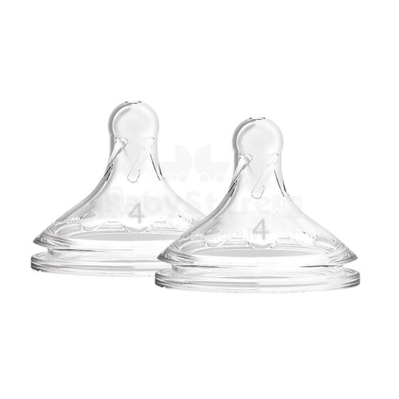 Соска Dr. Brown's WN4201 с широким отверстием уровень 4 для бутылочек OPTIONS+ 2-Pack