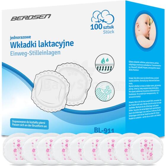 Krūšu ieliktņi barojošām mātēm - ultra-absorbējošie Berdsen BL-911