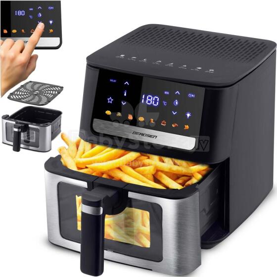 Фритюрница без масла Air fryer 6.5l Berdsen 1700W BD-655 черная