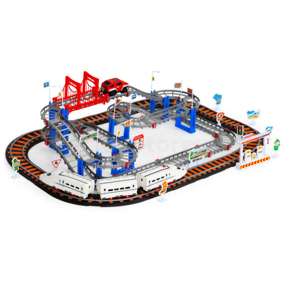 Eco Toys Electric Railway Art.HC518969 Dzelceļš ar skaņas un mūzikas efektiem