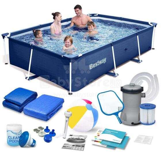 Bestway 56403N 15-in-1 rāmis baseins 259x170x61 cm