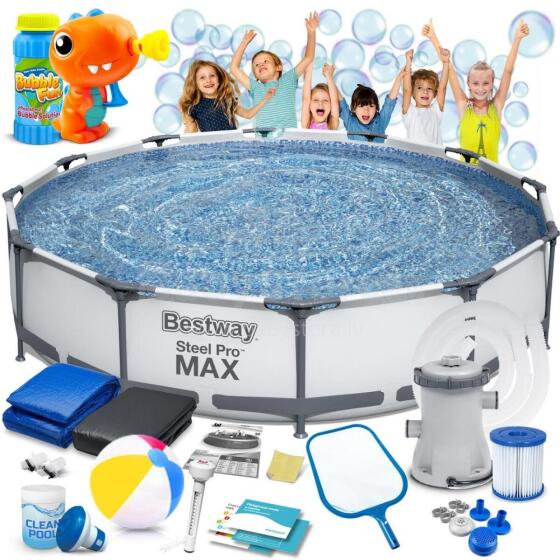 Bestway 56416 366 x 76 cm Frame Pool 16 in 1 + Bubble Machine FREE