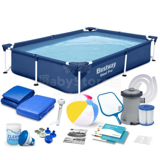 Rectangular Frame Pool 221x150x43 cm 16in1 Bestway 56401N