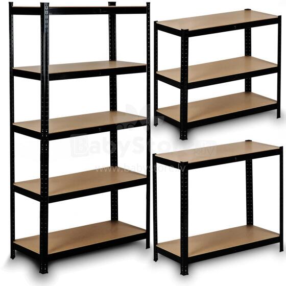 Metāla noliktavas plaukts 180 x 90 x 40 cm Humberg HR-813 melns