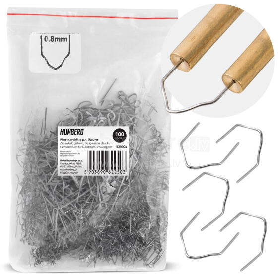 Plastmasas metinātāja skavas 100 gab. tips D Humberg