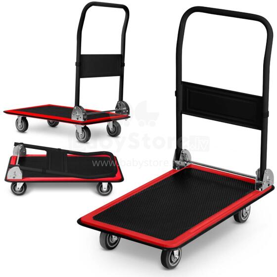 HM-505 Black-Red Platform Transport Trolley