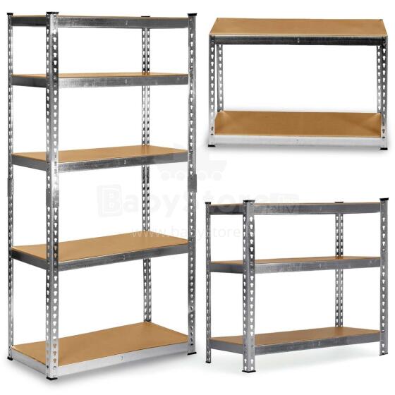 Metāla uzglabāšanas plaukts 183 x 90 x 40 cm Humberg HR-853 sudraba