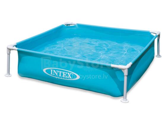 Мини каркасный бассейн для детей бирюзового цвета 122 x 122 x 30 см INTEX 57173