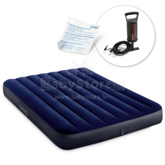 Intex 64758 Inflatable Mattress 191x137x25 cm with Piston Pump