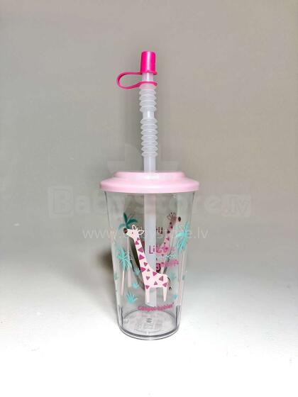 Canpol Babies Art.4/112 Pink Поильник с трубочкой 320 ml