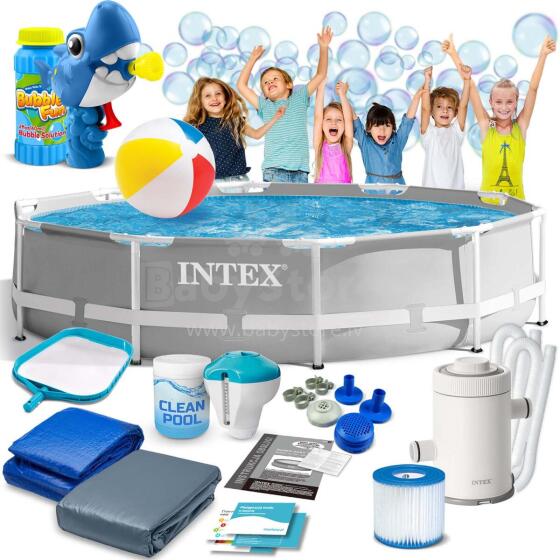 Intex 26702 15-в-1 каркасный бассейн 305 x 76 см + БЕСПЛАТНАЯ пузырьковая машина