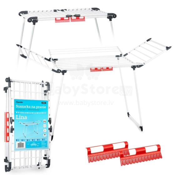 Standing drying rack collapsible Line 22 m white